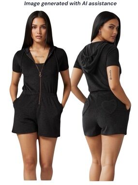 NWT Yitty x Fabletics L Terry coverup romper